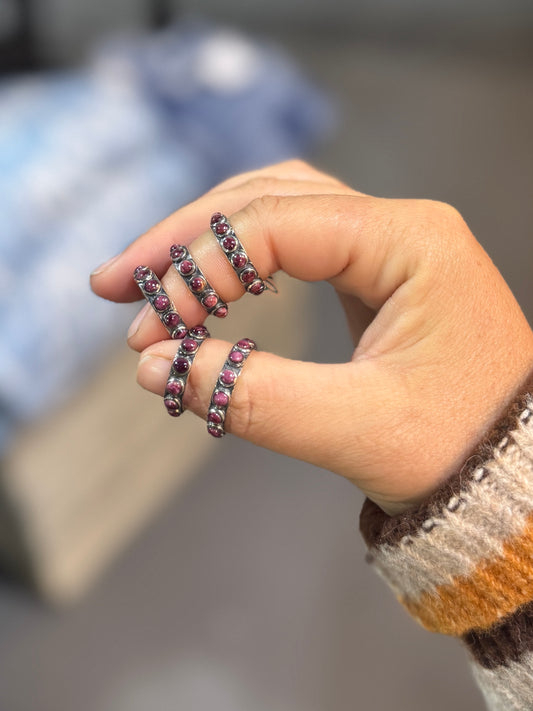 Purple Spiny Stud Band Ring