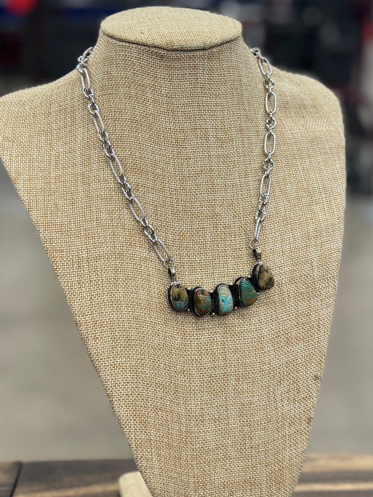 Kingman Stone Pendent Necklace