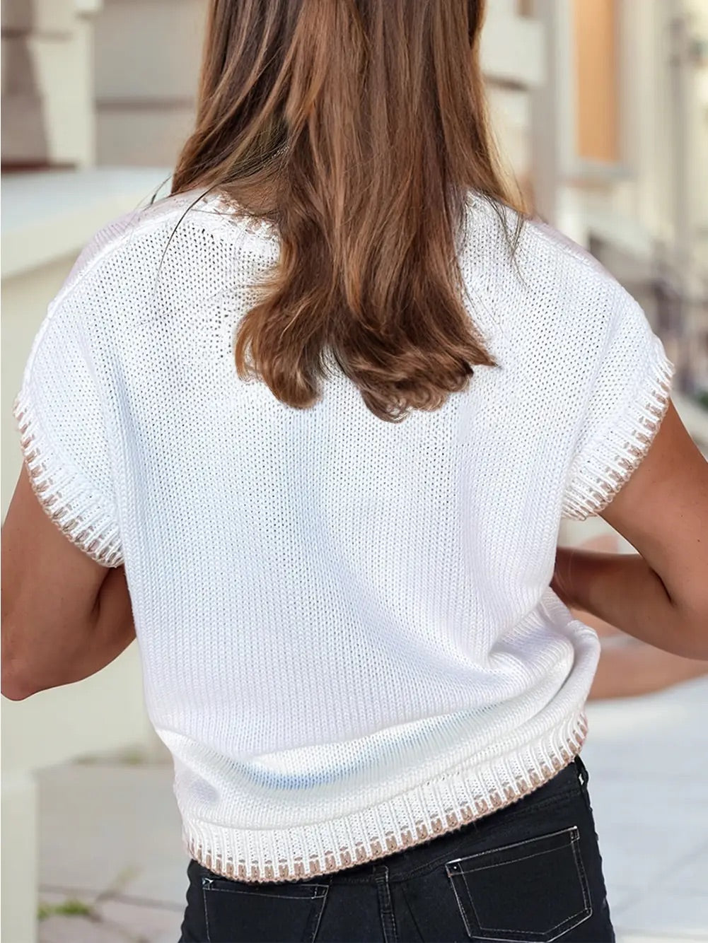 Yeehaw Stitched Sweater Top