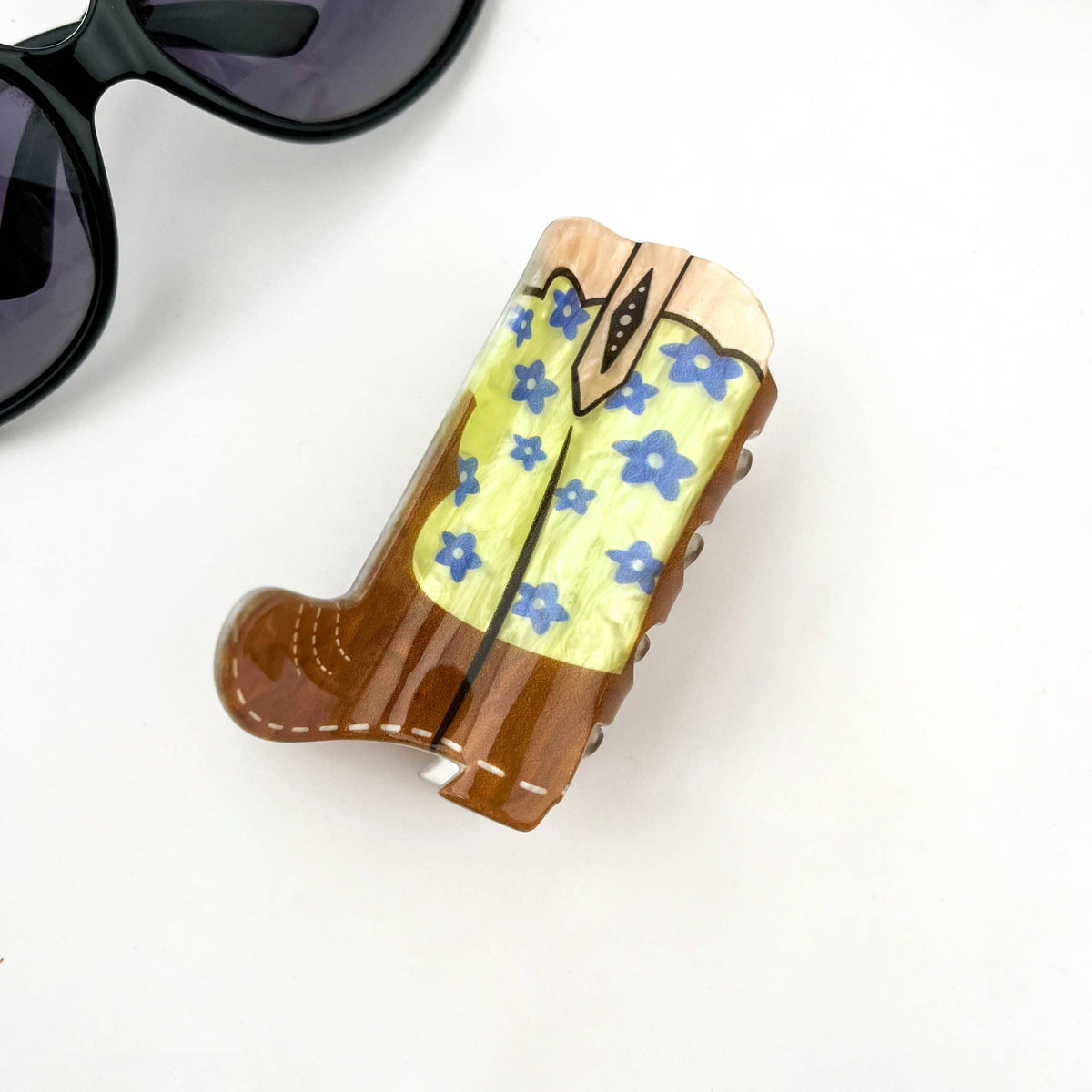 Cowboy Boot Hair Claw Clip