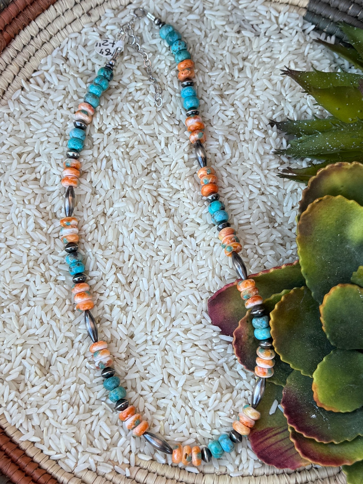 {Whitney} Turquoise & Spiny Necklace