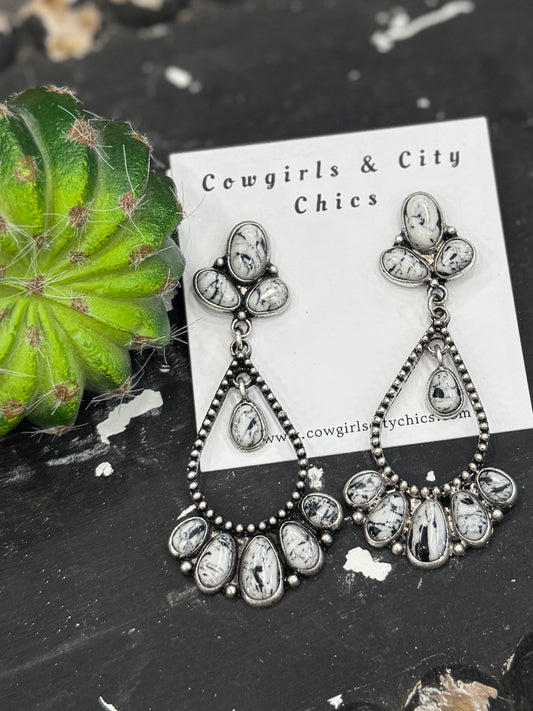 Chandelier {White} Earrings