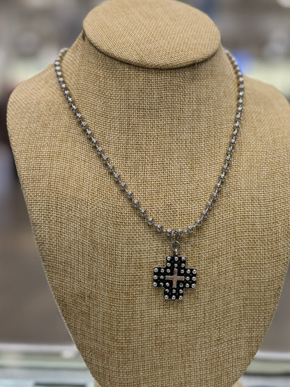 Southwest Cross Ball Chain Necklace