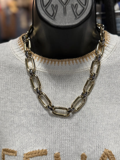 {Fort Worth} Two-Tone Chunky Chain Necklace