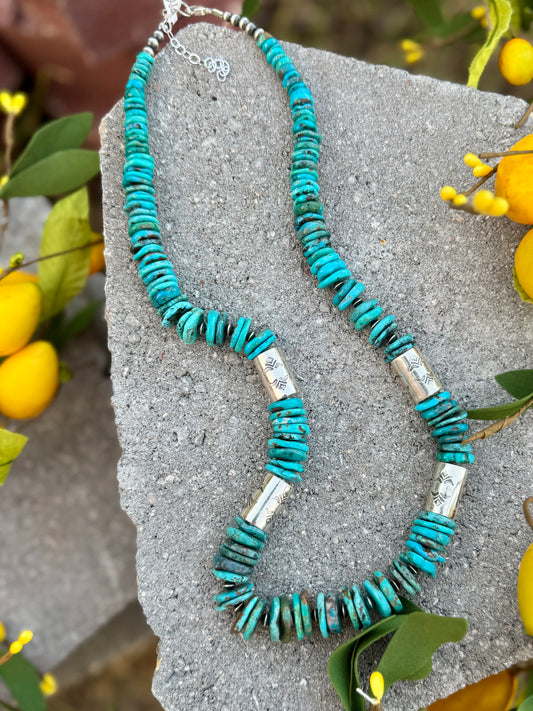 {Gypsy} Kingman Disc Layered Necklace