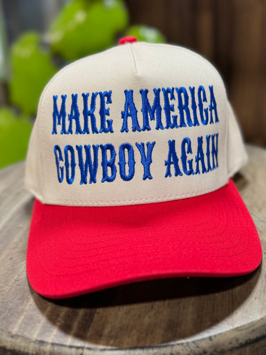 Make America Cowboy Again {Cream} Hat
