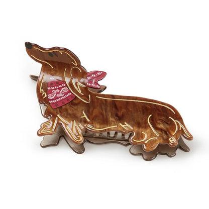 Bandana Dachshund Hair Claw Clip