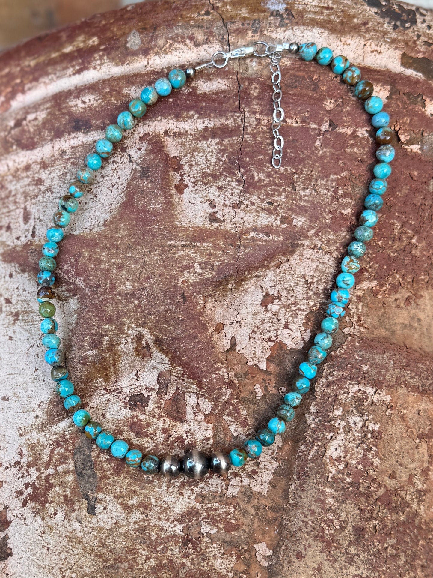 {Alice} Triple Pearl Kingman Necklace