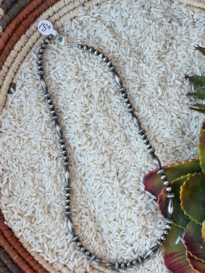 {Boho Babe} Barrel Pearl Necklace