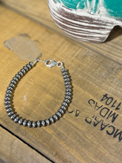 {Space Cowgirl} Rondelle-Spacer Pearl Bracelet