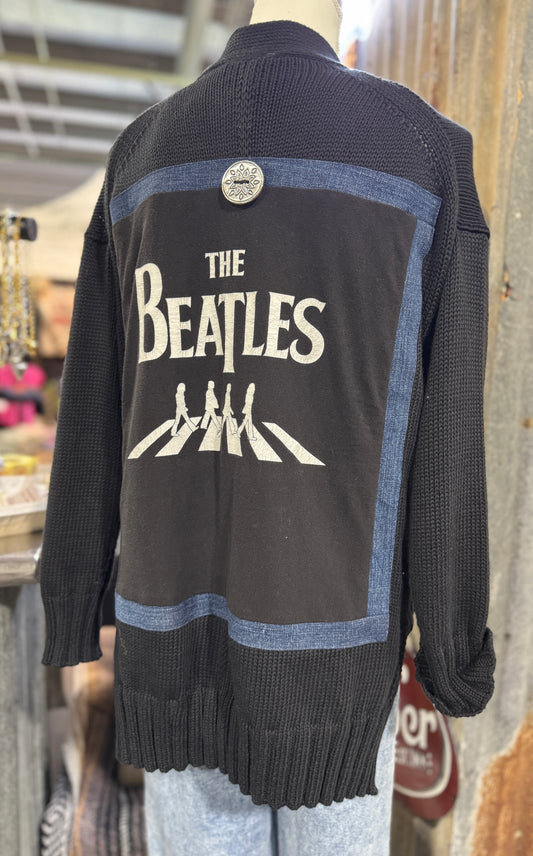 Up-Cycled Beatles Cardigan