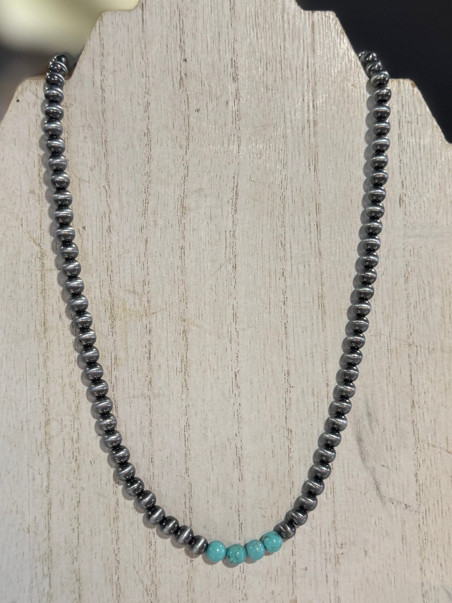 {Dallas} Turquoise & Pearl Necklace