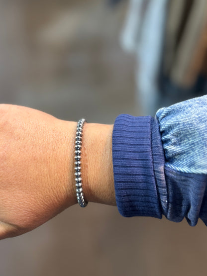 {Space Cowgirl} Rondelle-Spacer Pearl Bracelet