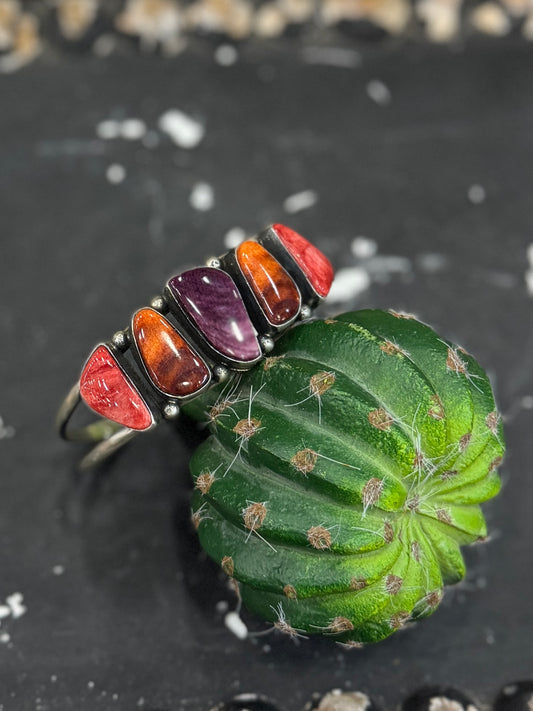 5 Stone Multi-Spiny Stone Cuff