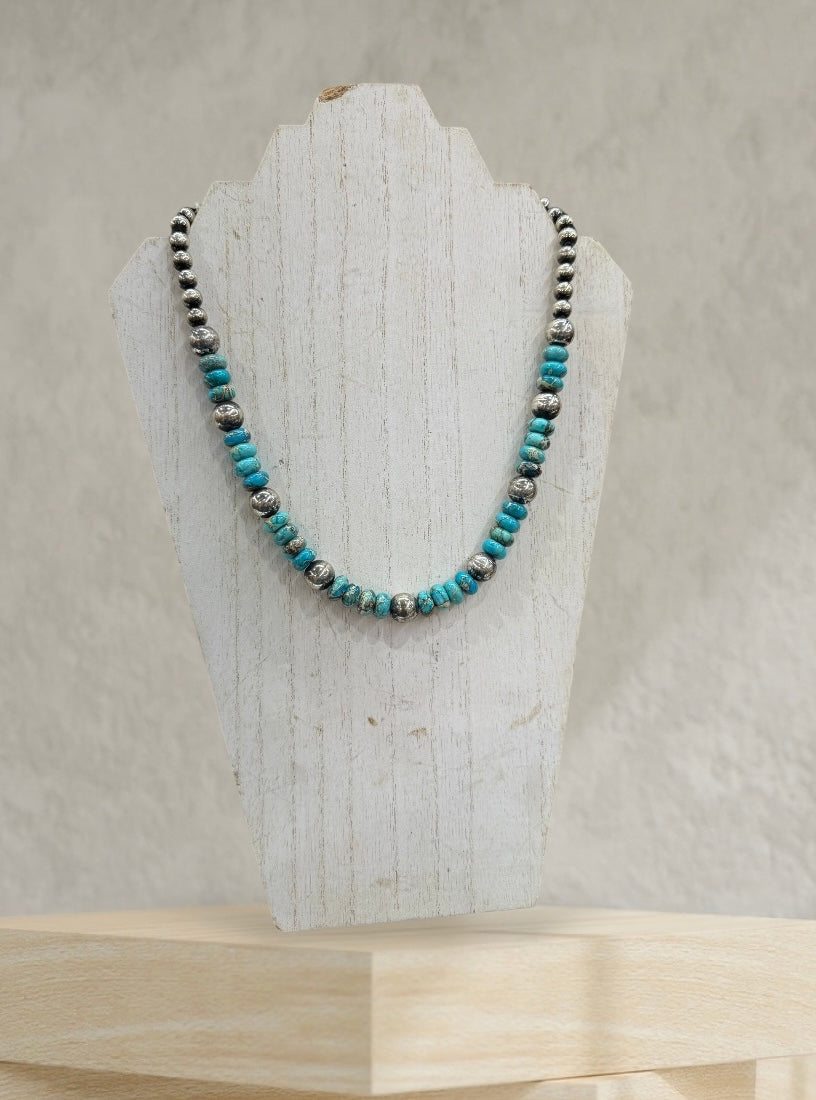 {Ocean Waters} Turquoise & Pearl Necklace