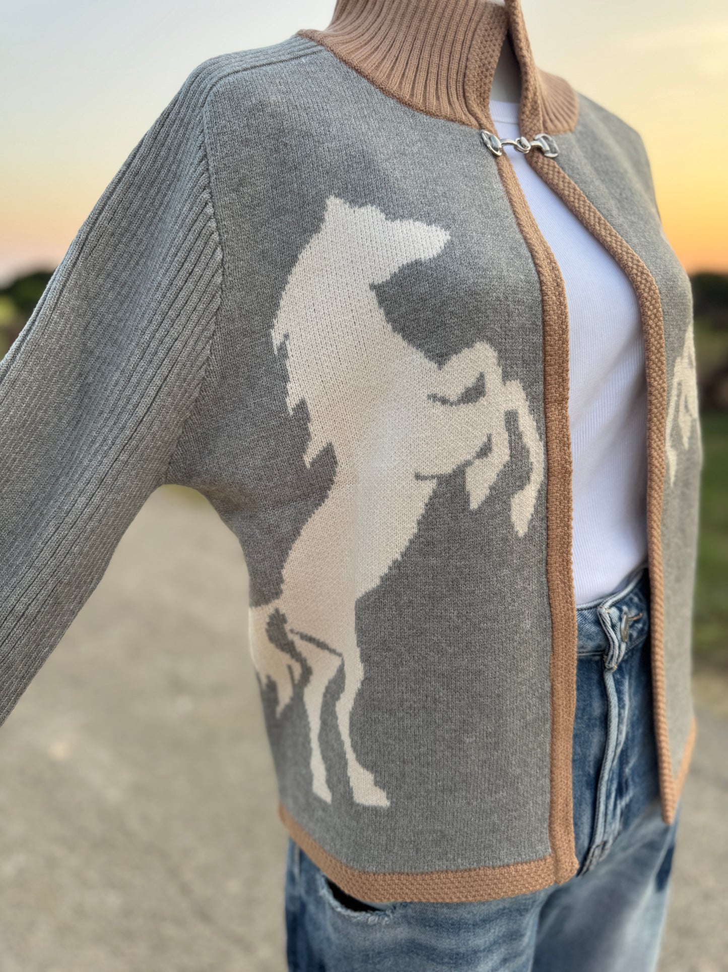 Horse Snaffle Knit Cardigan