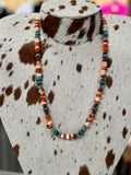 Spiny Oyster & Turquoise {Sunset} Necklace