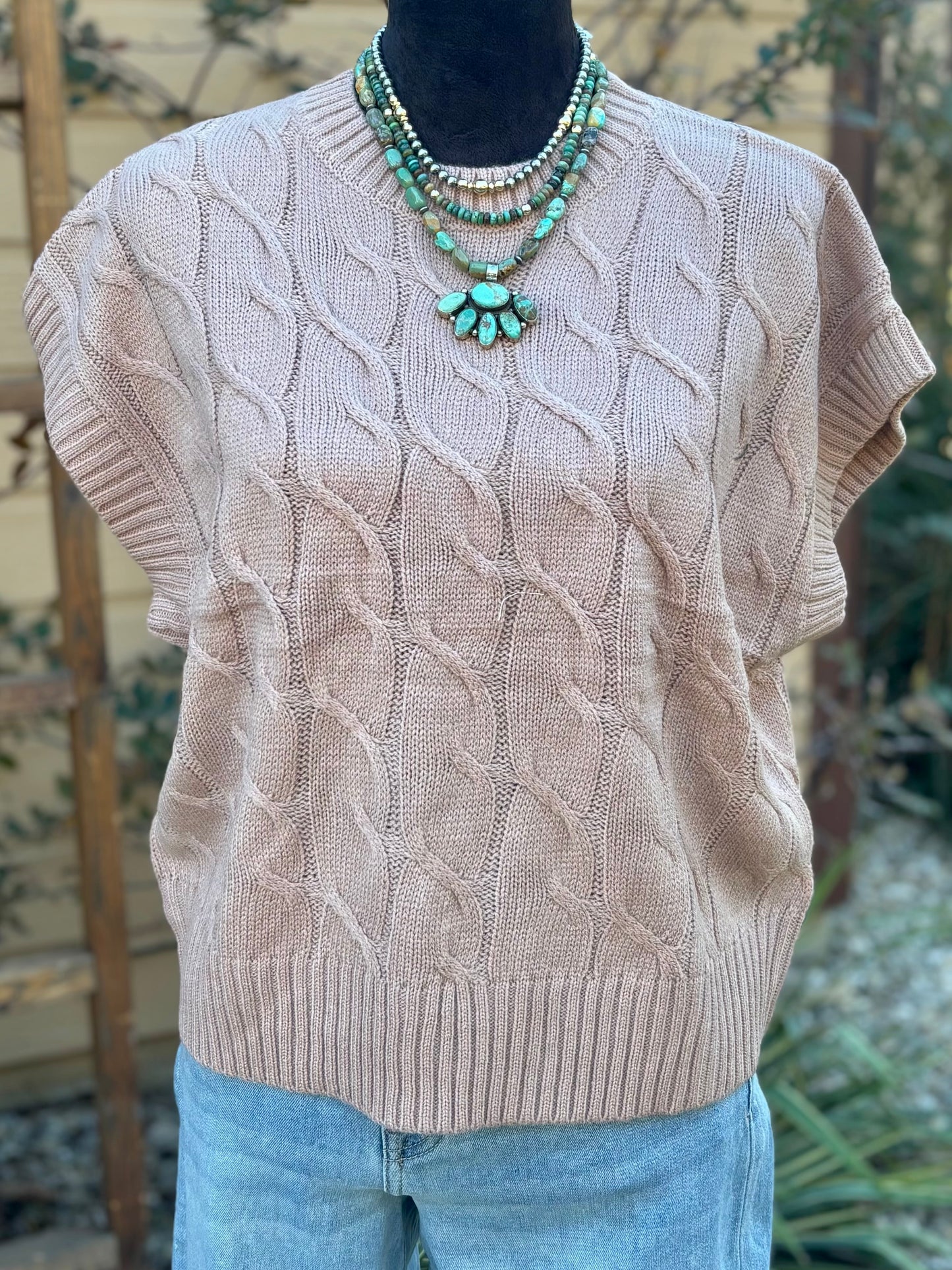 Taupe Sweater Top