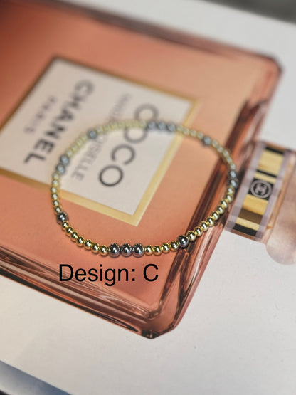 Two-Tone Varied Bead Bracelet