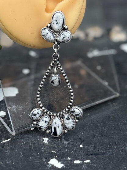 Chandelier {White} Earrings