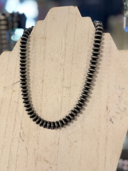 Flat Spacer Pearl Necklace
