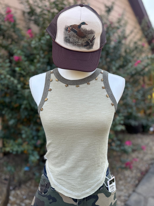 {OLIVE} Fall Leaves Layering Tank