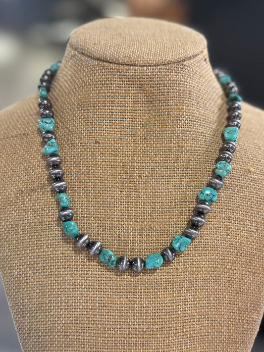 {Fort Worth} Kingman & Pearl Necklace