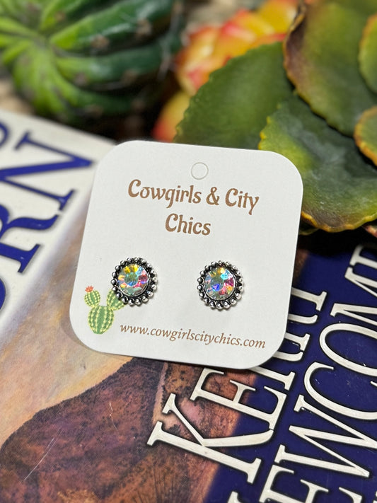 Sparkly Round Earrings