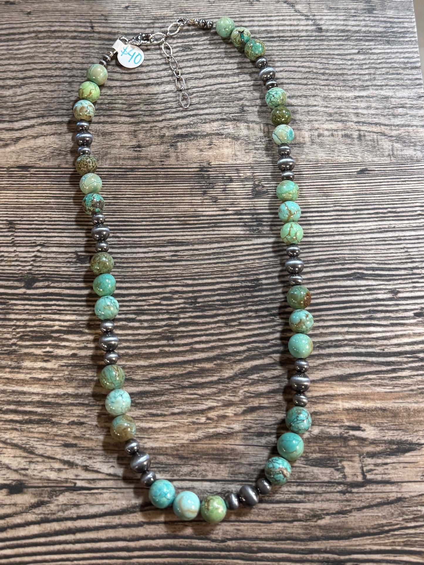 {Fort Worth} Turquoise & Pearl Necklace