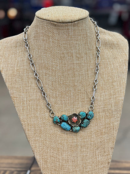 {Spring} Cluster Statement Necklace