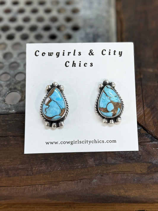 Kingman Compressed Stud Earrings