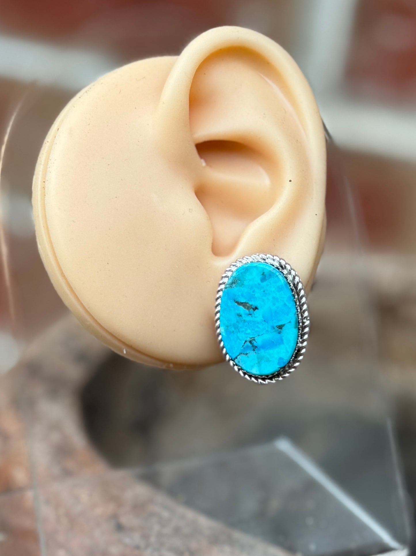 Kingman Oval Stud Earring
