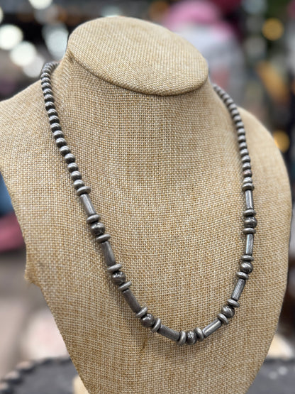 {Grace} Double Stack Barrel Necklace