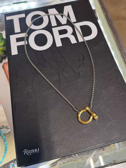 Two-Tone Screw Bit Chain Necklace