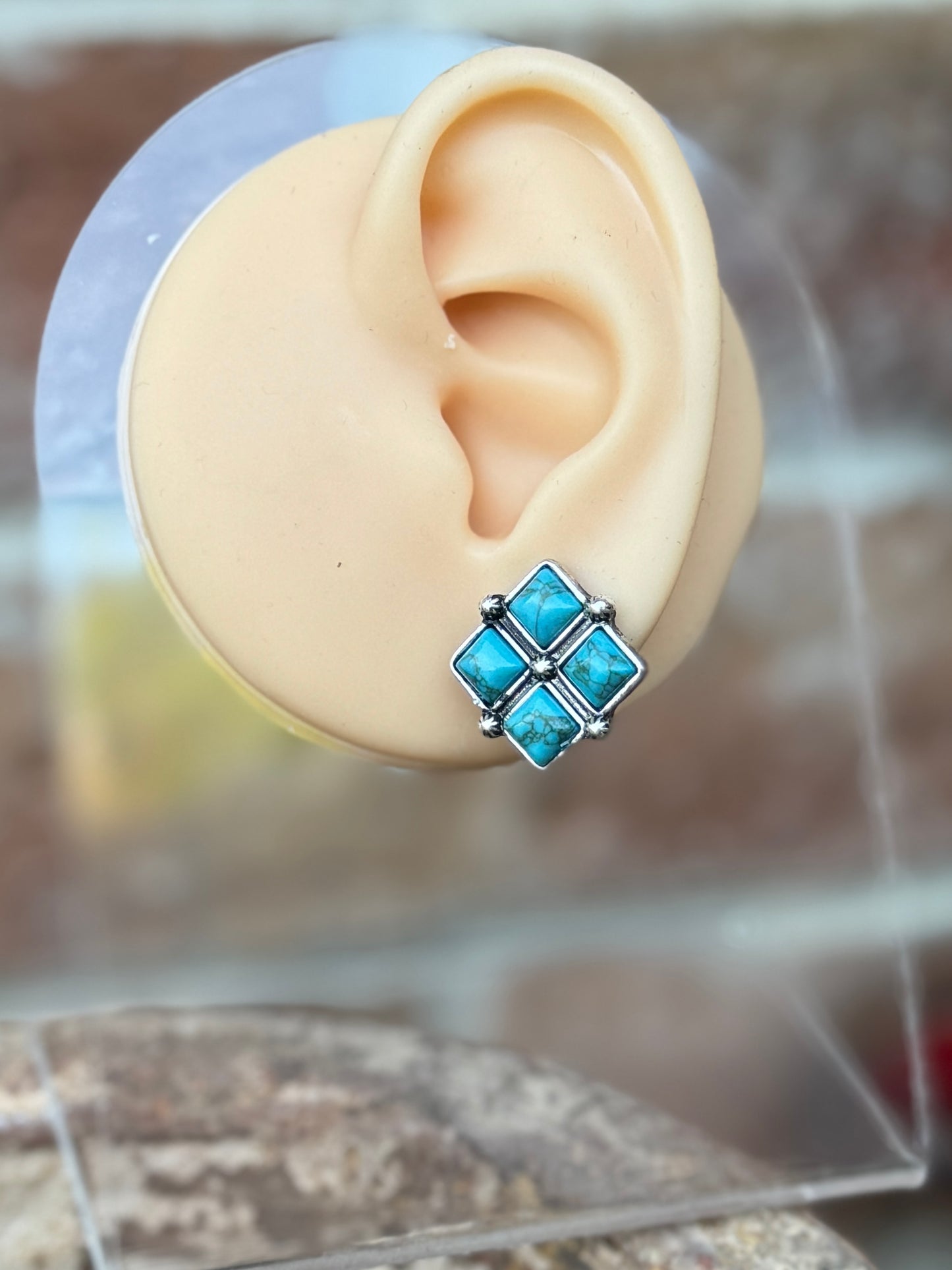 Turquoise Diamond Earrings