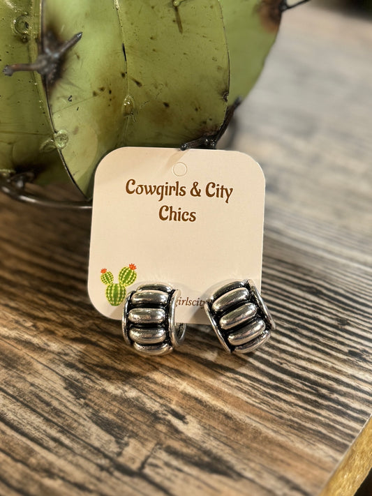 Wide Huggie Hoop Earring