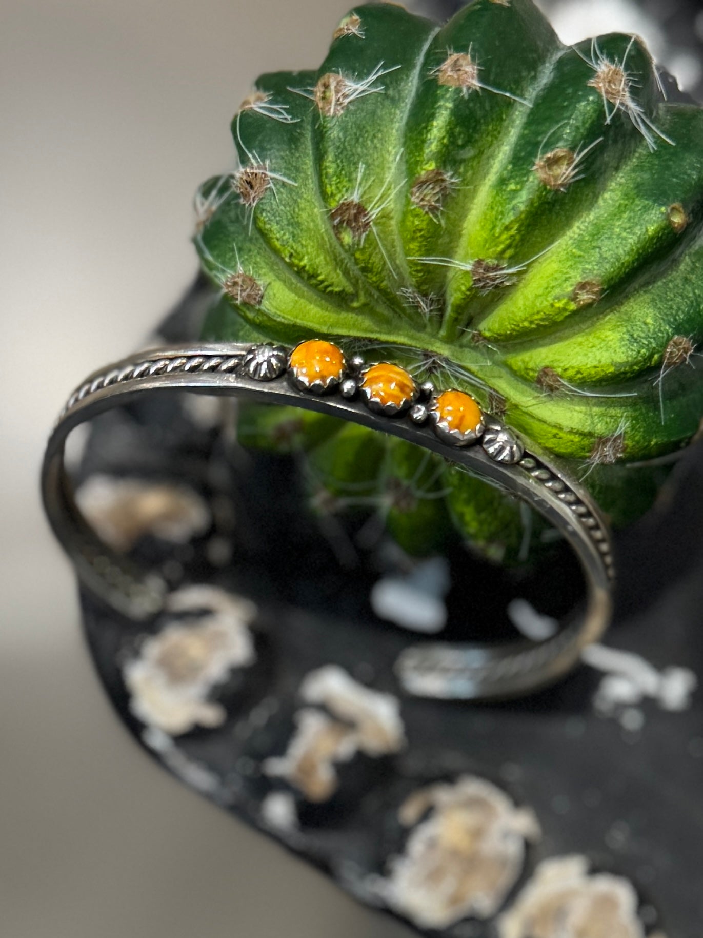 3 Stone Spiny Oyster Cuff