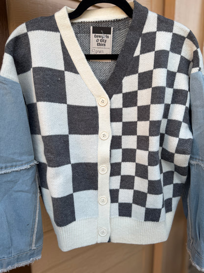 {Austin} Checker Cardigan