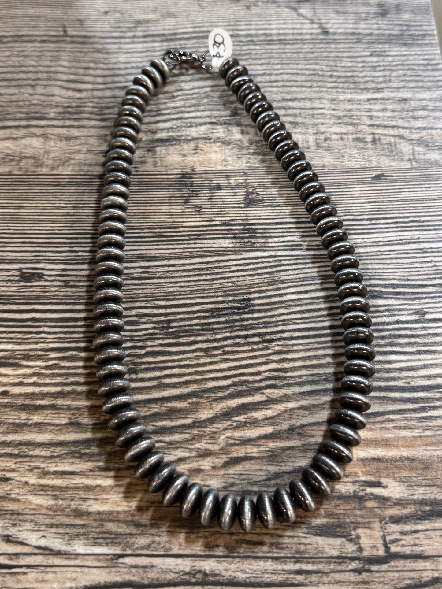 Flat Spacer Pearl Necklace