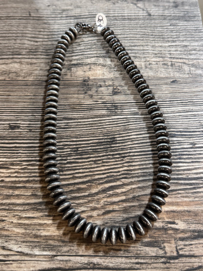 Flat Spacer Pearl Necklace