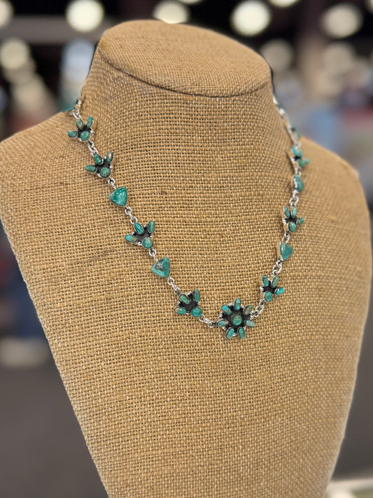 {Maria} Kingman Choker Sterling Necklace