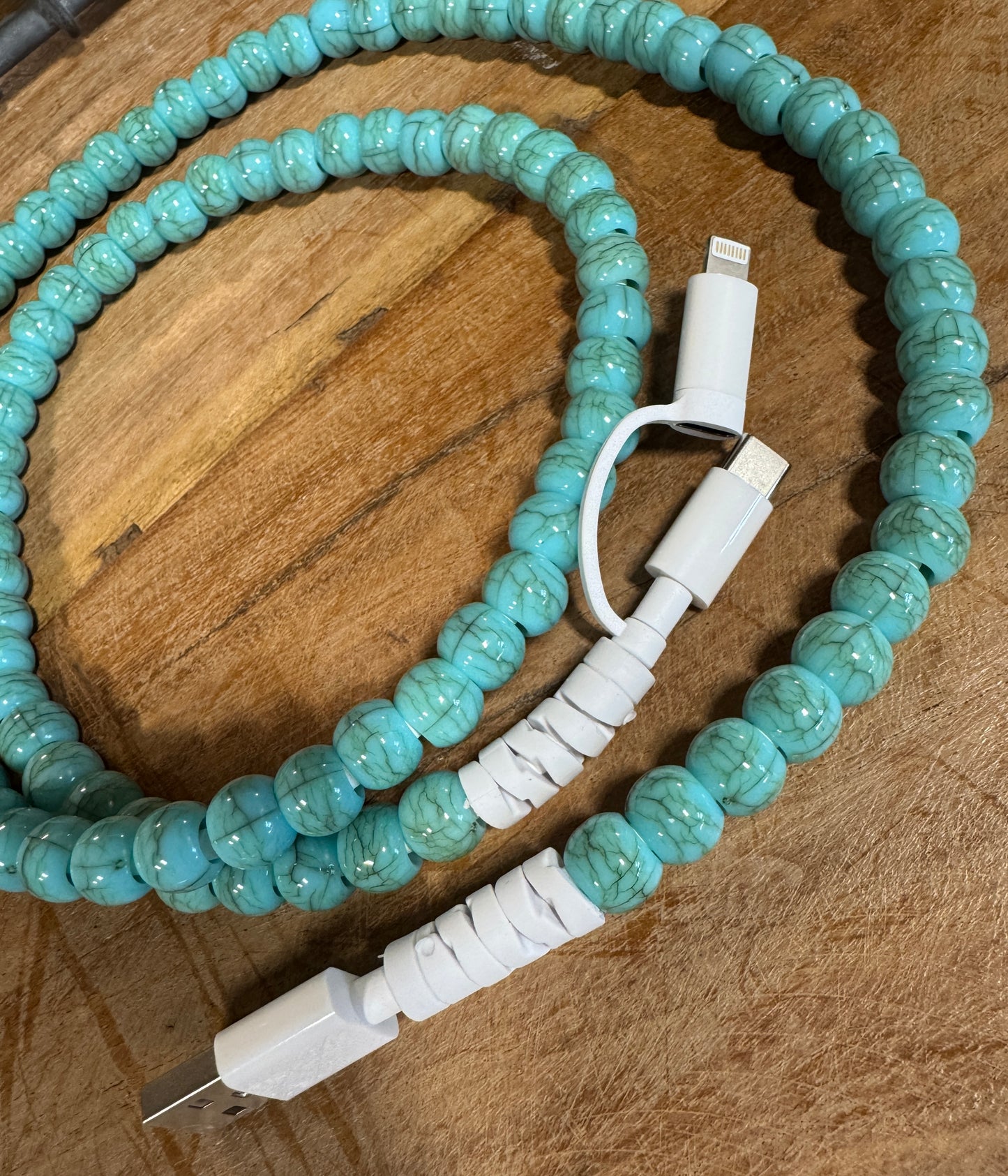 Turquoise Bead Phone Charger