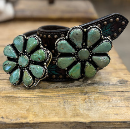 Turquoise Cluster Belt Buckle