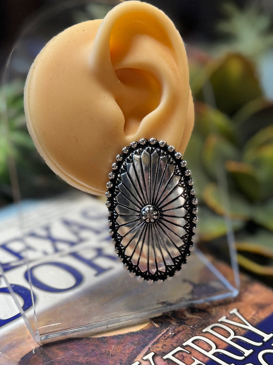 Plain Southwest Concho Earrings