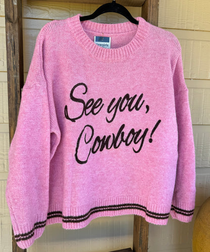 Embroidered {See Ya Cowboy} Sweater