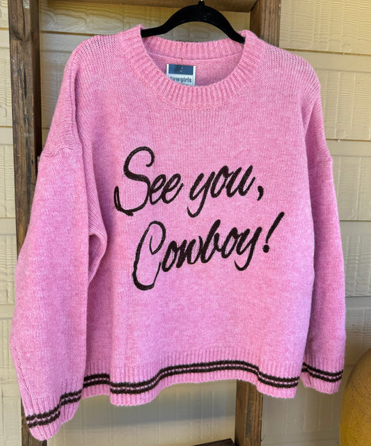 Embroidered {See Ya Cowboy} Sweater