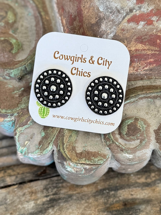 Double Row Stud Earrings