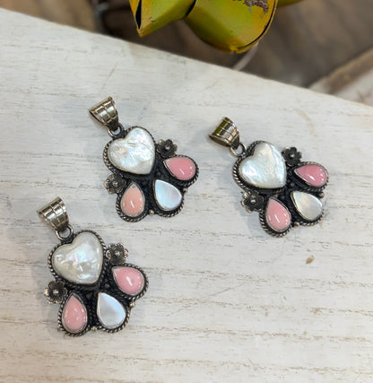 Pearl & Pink Conch Pendent