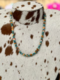 Spiny Oyster & Turquoise Beaded Necklace