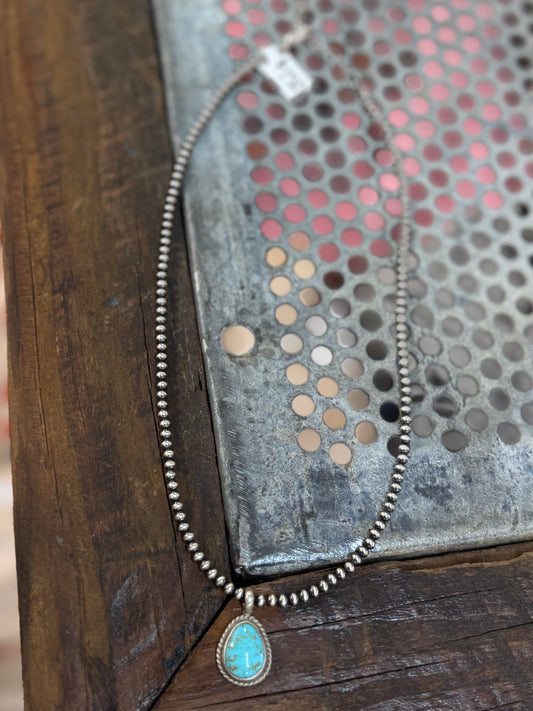 Kingman Drop Pendent Pearl Necklace